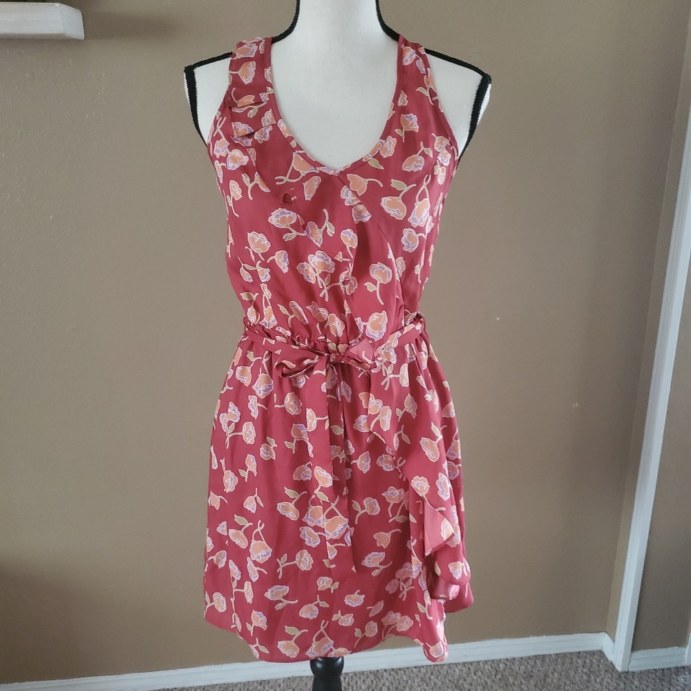 LC Lauren Conrad Floral Ruffle Dress Sleeveless 2